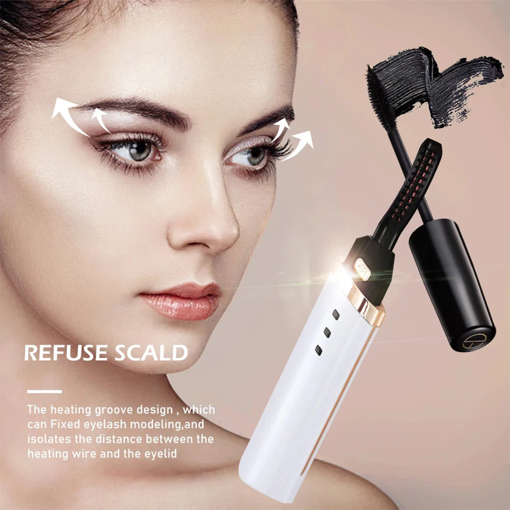 Heating Eyelash Curler Long-lasting Electric Makeup Adjustable Eyelashes Quick Heating Natural Eyelash Curler Long Lasting Makeu