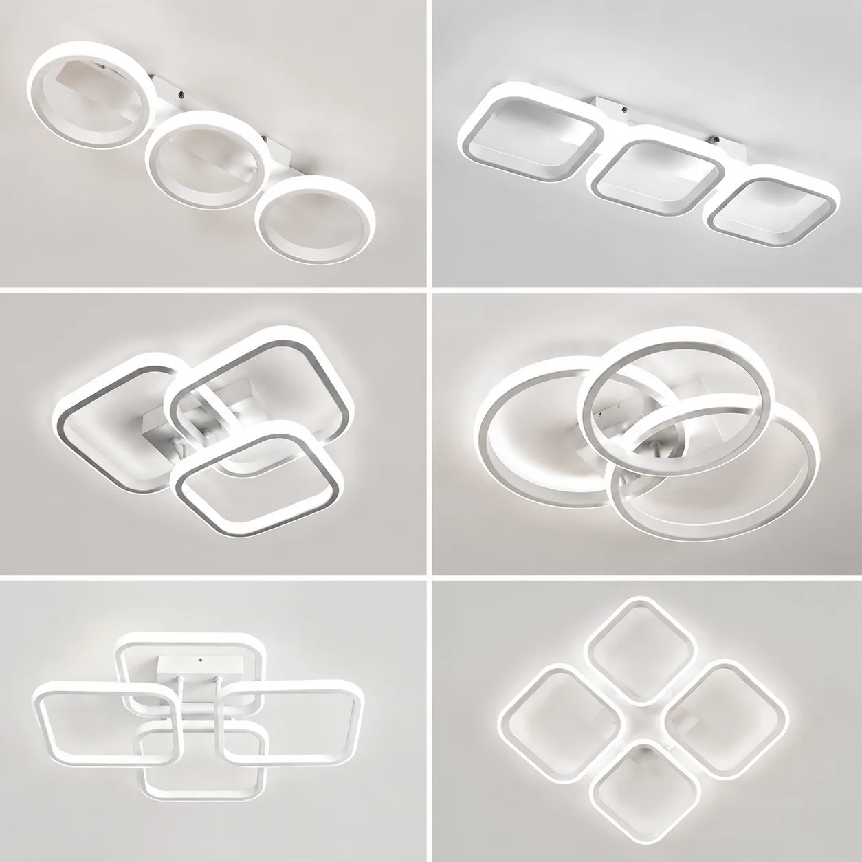 White Energy Efficient LED Ceiling Light for Indoor Home Lighting Decorative Aisle Lamp for Living Room Bedroom Balcony Study