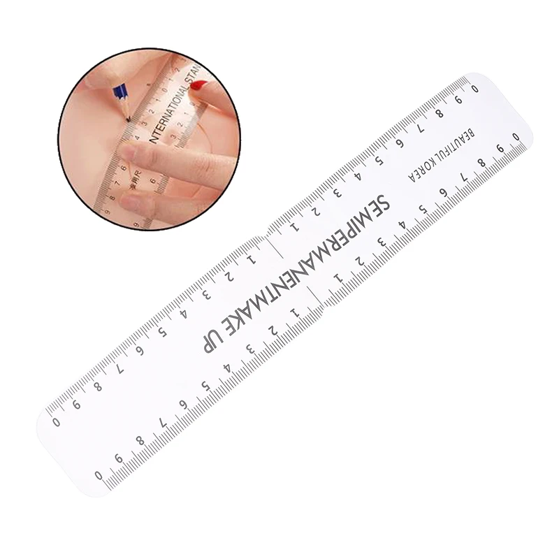Guida per trucco semipermanente riutilizzabile universale Righello Strumento di misurazione Stencil per sopracciglia Modello per toelettatura Brow Shaping Styling
