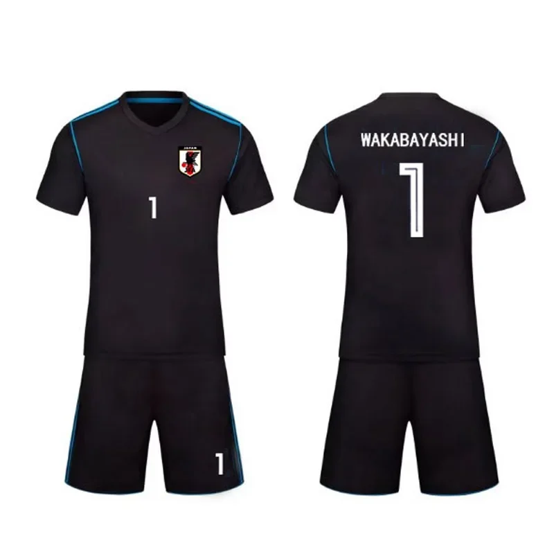 Captain Tsubasa Wakabayashi Genzo Football Jersey Uniform Quick-drying Fabric Cosplay Costume for Kids Adults