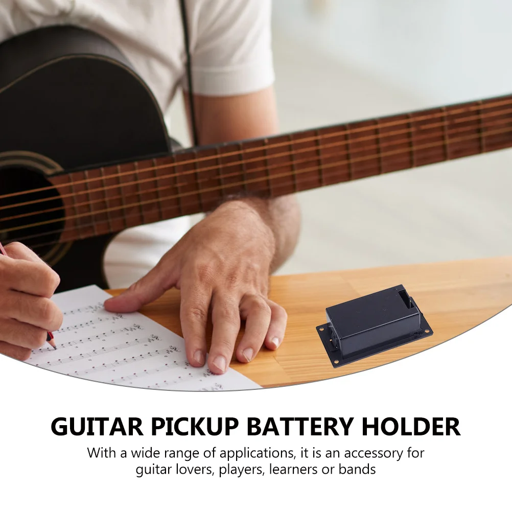 

2pcs Pickup Box 9V Durable Plastic Holder For Guitar Accessories Light Easy Open Replacement Bass Compartment Pickup