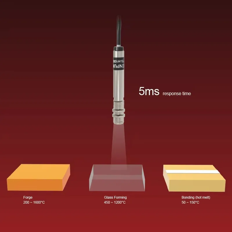 Senpum No Contact Infrared Temperature Sensor Industrial Infrared Temperature Sensor Probe With CF2  Focusing Lens