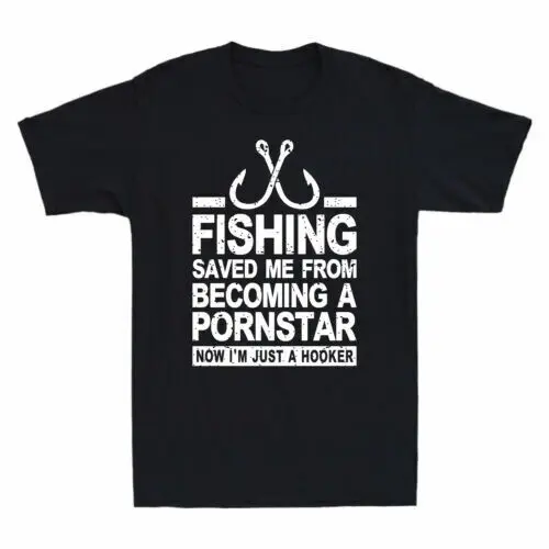 pesca-me-salvou-de-se-tornar-uma-estrela-porno-agora-estou-apenas-hooker-camiseta-masculina