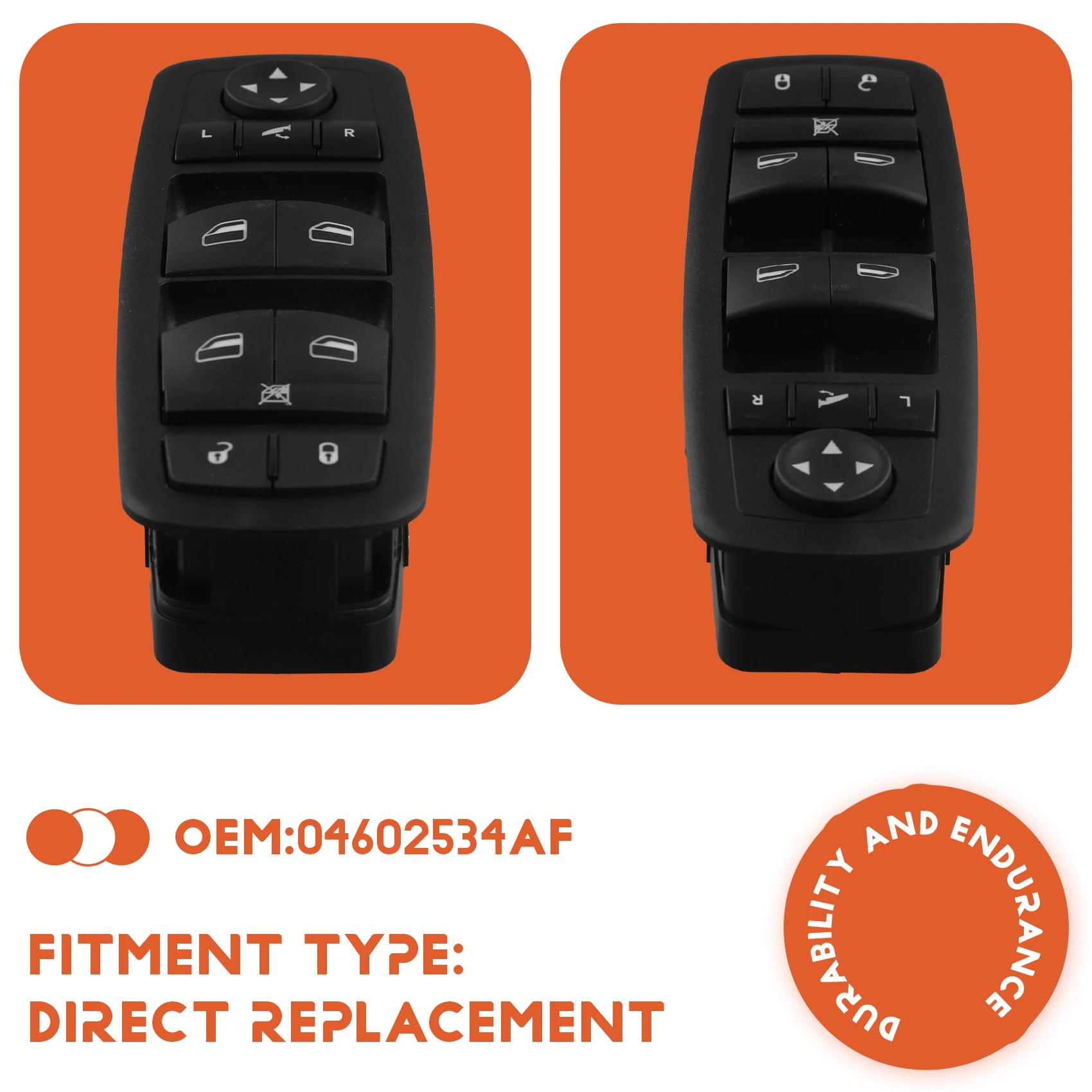 

Car Front Left Electric Power Window Switch Glass Lift Control For Dodge Journey 2008- 2009 04602534AF