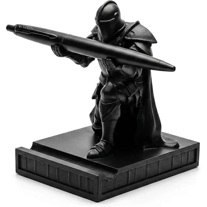 New Pen Holder Desk Organizer, 3D Printed Medieval Armor Figurine,Unique Pencil Holder for Desk Decor, Holds Pens Brushes Tools