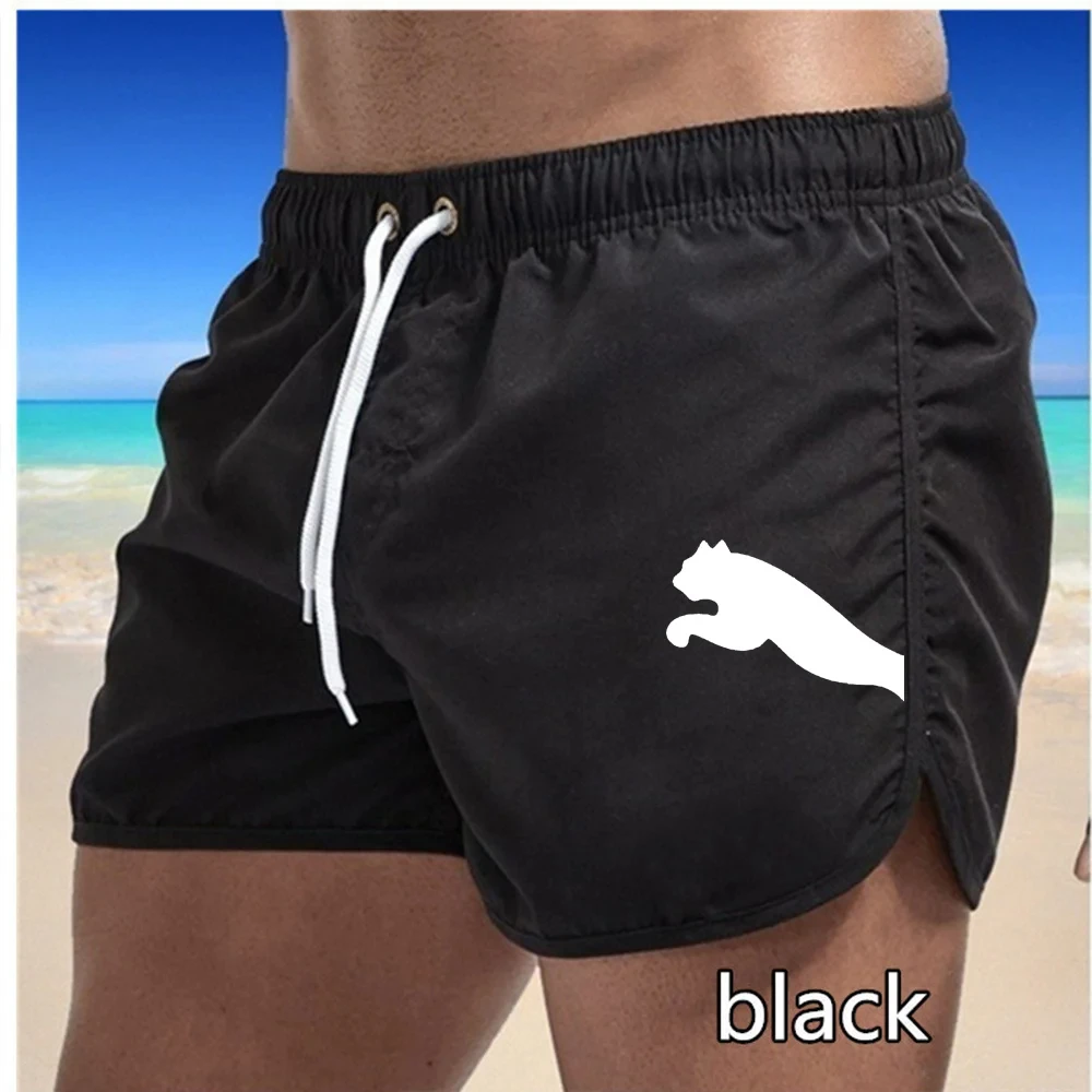 

Slit beach shorts quick drying men's swimsuit surf shorts 2024 new hot selling summer swimming shorts men's beach wear