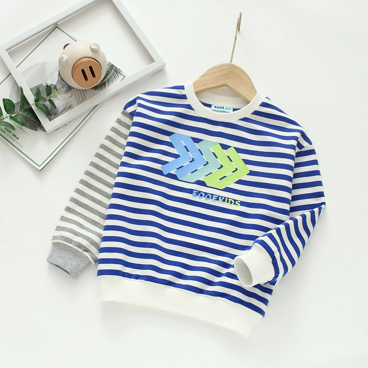 Eooekids Spring Autumn Boys Cotton Children Clothes Long Sleeve Solid color Sweatshirts Toddler Casual Clothing 2-9years