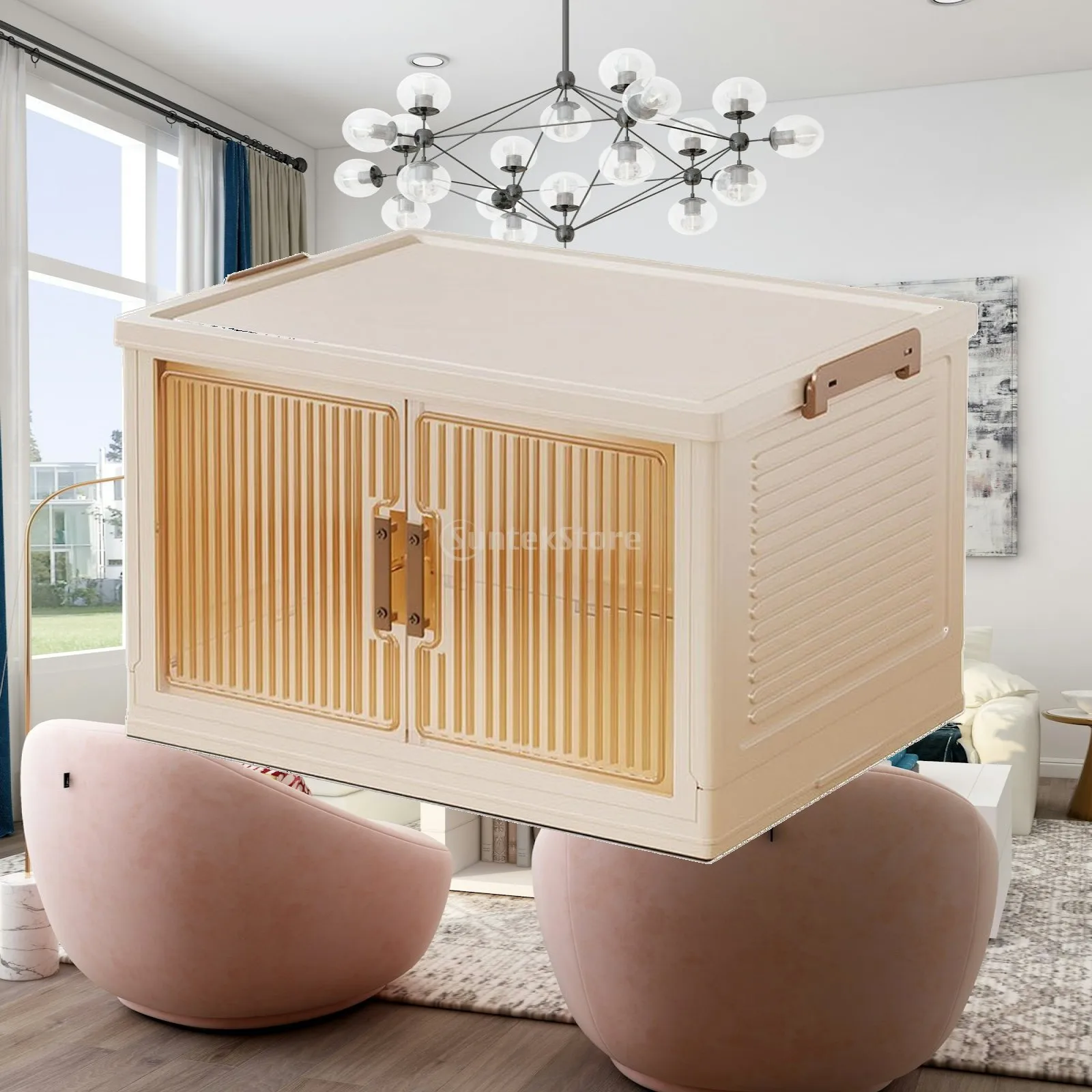 Childrens Book Storage Cabinet with Wheel Base for Classroom Nursery Multipurpose Household Organizer