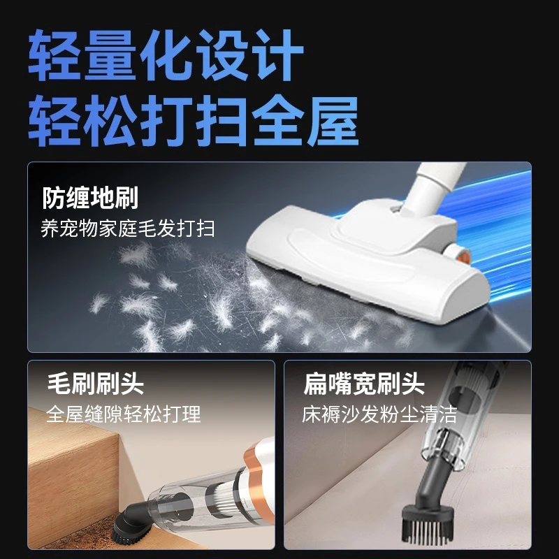 Wireless Vacuum Cleaner Powerful Handheld 2 in 1 for Pet Hair Quiet Mop Sweeper Home