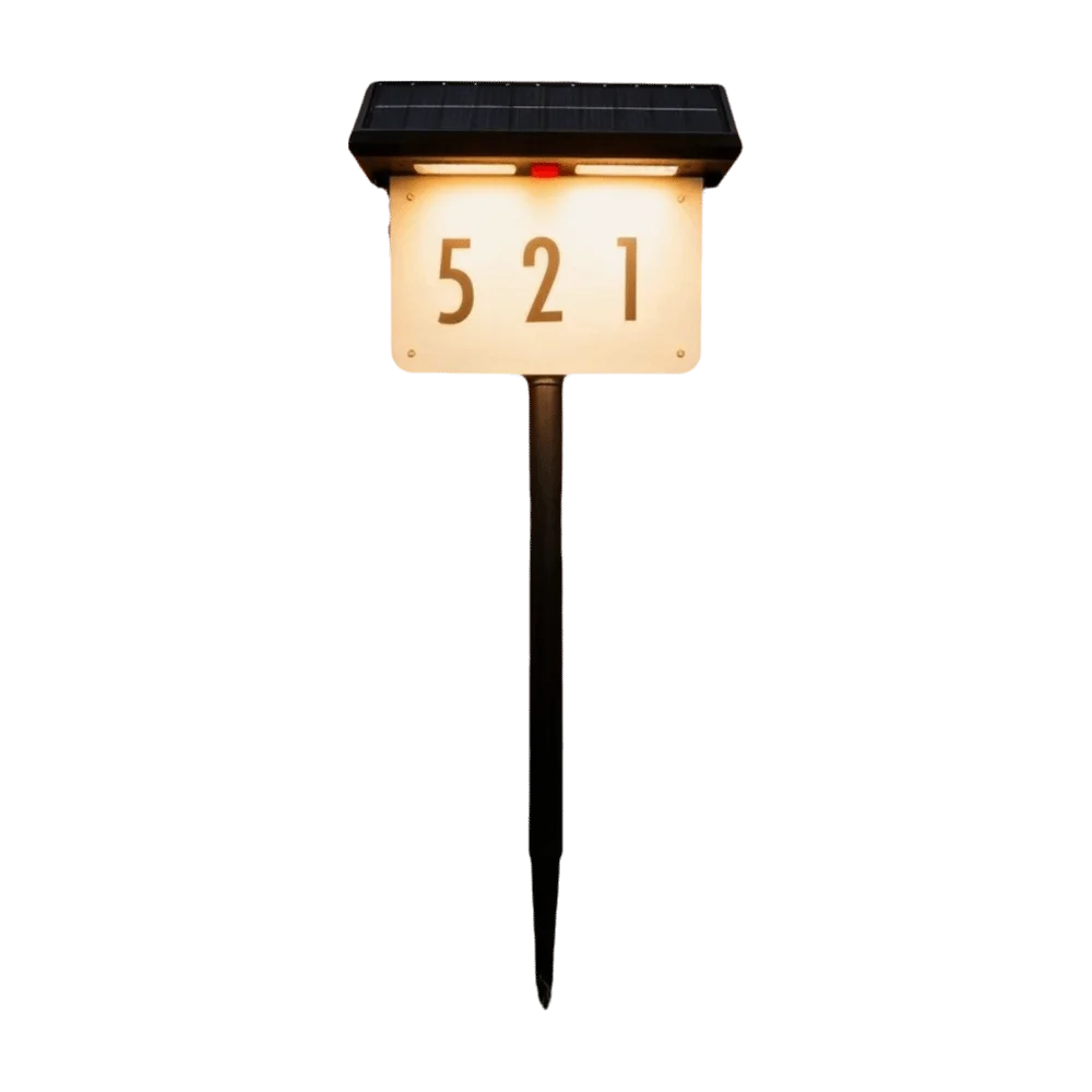 

Waterproof Solar Address Sign Light 3-Color Ambience Lamp Multifunctional Outdoor Solar Address Light Stake Mounted Wall Mounted