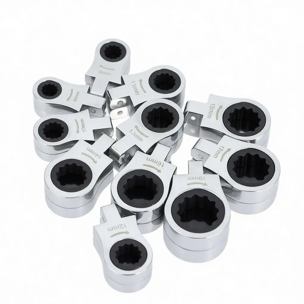 Heavy Duty Ratcheting Wrench Set Chrome Vanadium Spanner Tool For Paisheng Auto DIY Garage Maintenance Gear