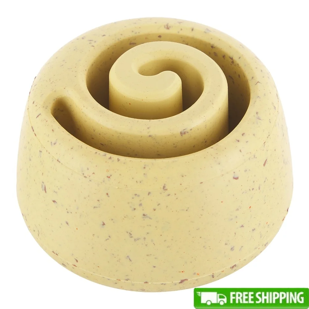Cinnamutt Roll juguete para perros Super masticador vainilla goma perfumada Base oscilante mantequilla de maní congelador seguro masticable diversión duradera