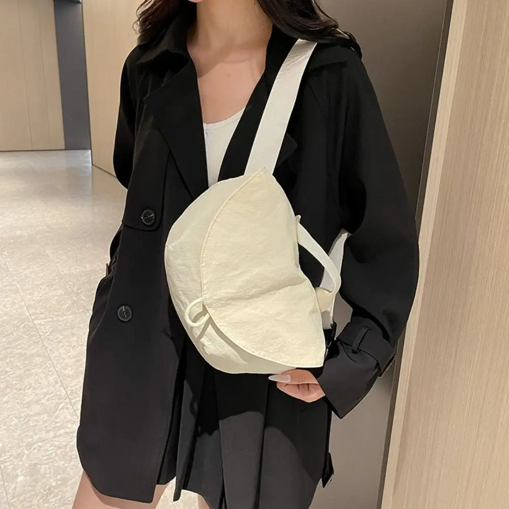 

Japanese Style Nylon Dumpling Bag Causal Large Capacity Cycling Waist Bag All-match Solid Color Sports Shoulder Bag Outdoor