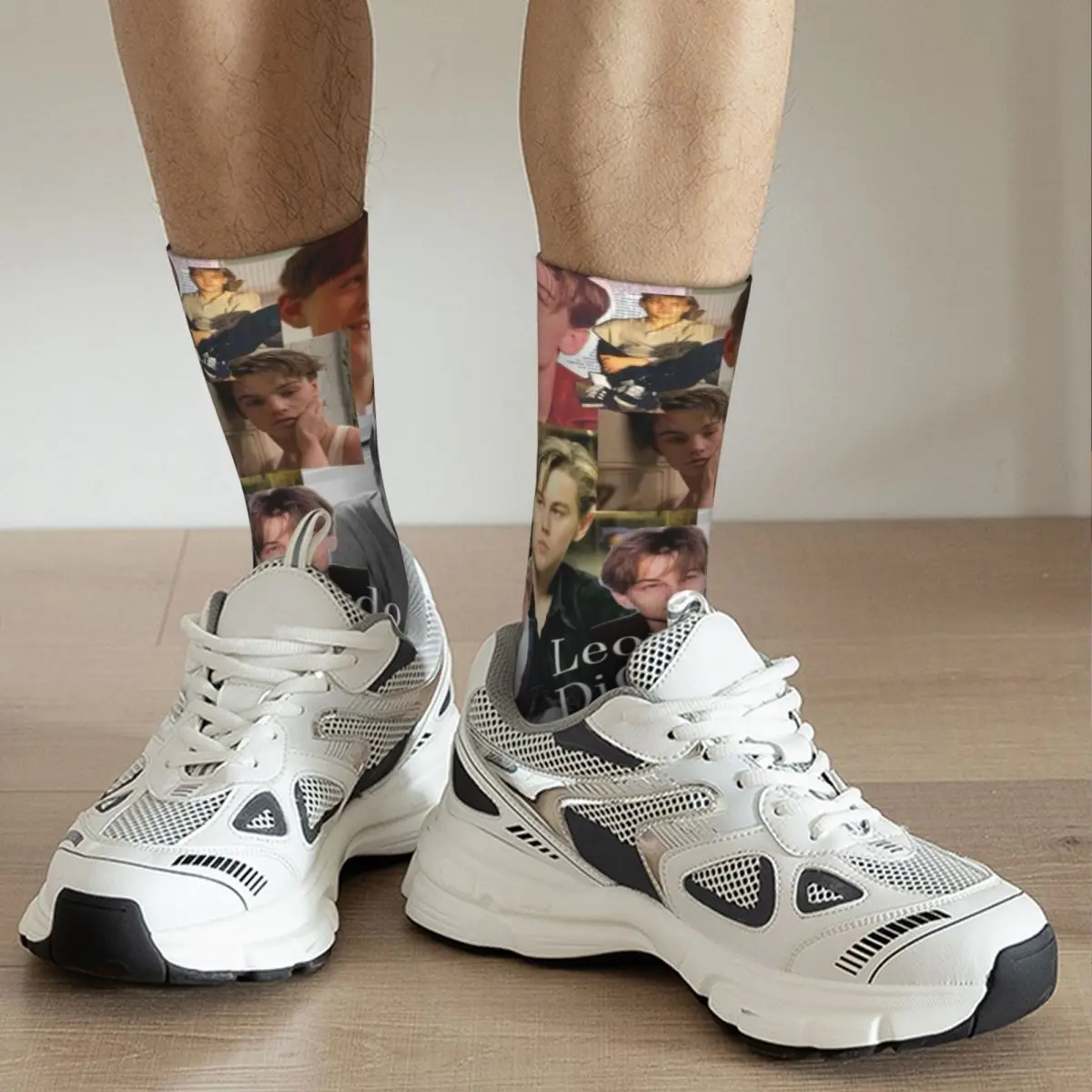 Calcetines deportivos para hombre y mujer, calcetín informal de Leonardo DiCaprio, chico guapo, Actor Titanic, primavera, verano, Otoño e Invierno