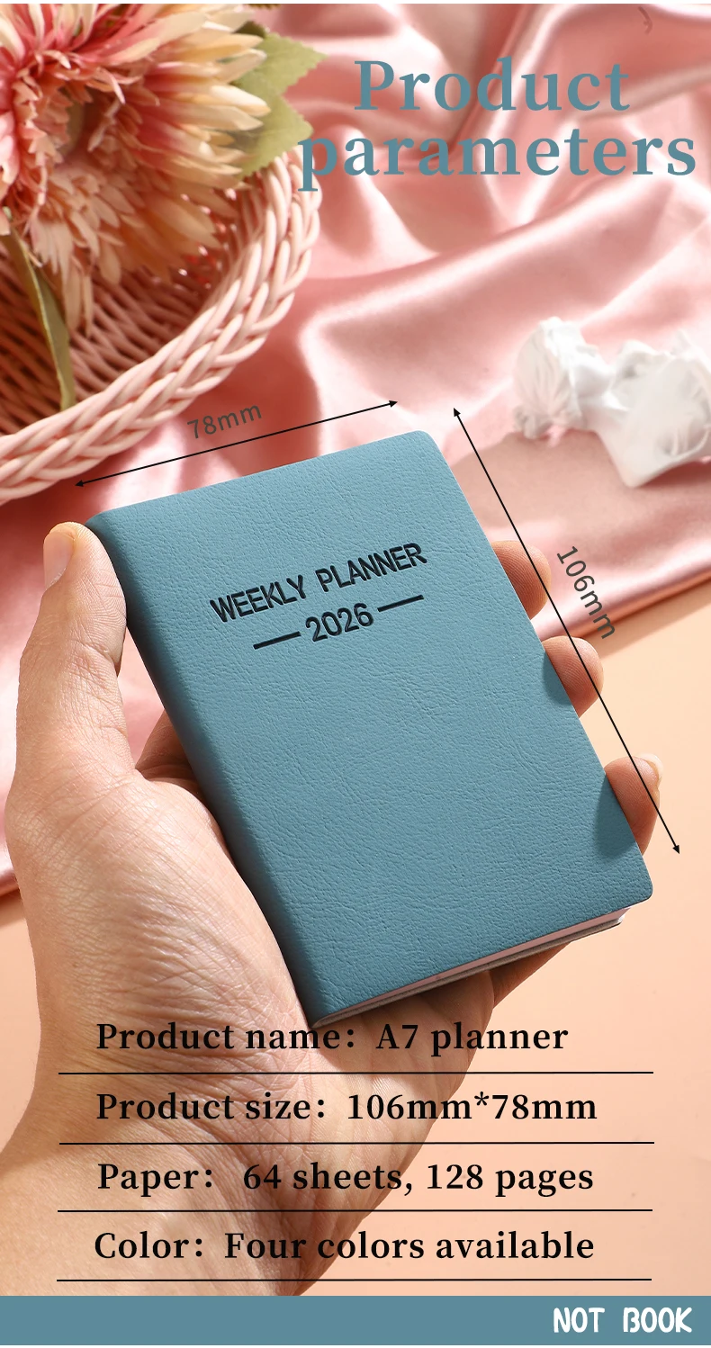 A7 Daily Planner Notebook Morandi PU Cover 8