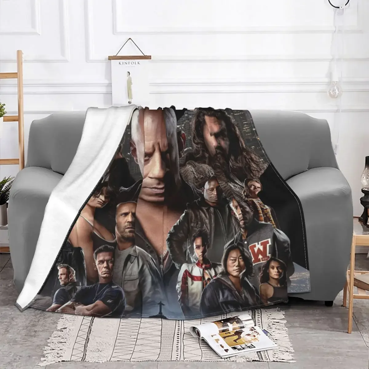 

Baby Blankets Fast X Movie Plaid Sofa Cover Flannel Spring Autumn Soft Portable Throw Blanket for Bed Couch Plush Thin Quilt