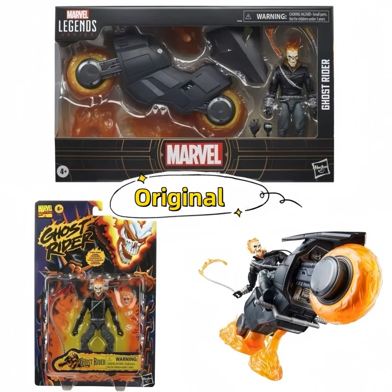 

New Hot Hasbro Legends 85th Anniversary Ghost Rider Motorcycle Ghost Rider Motorcycle Action Doll Child Birthday Festival Gifts