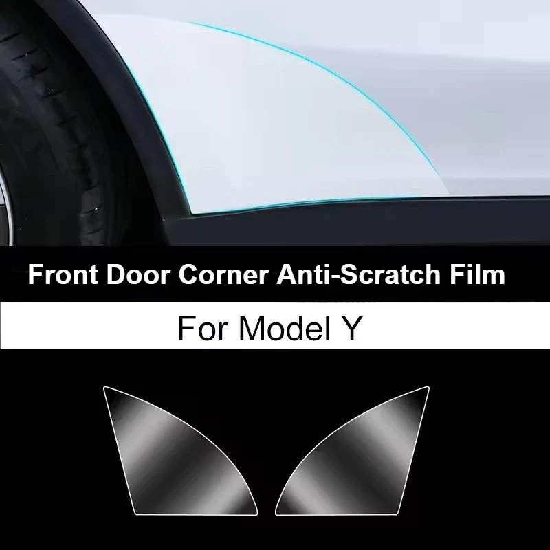 

Fit Tesla Model Y Juniper 2025 Rear Door Protective Films Front Door Corner Anti-Scratch Film Invisible Car Clothing TPU Film