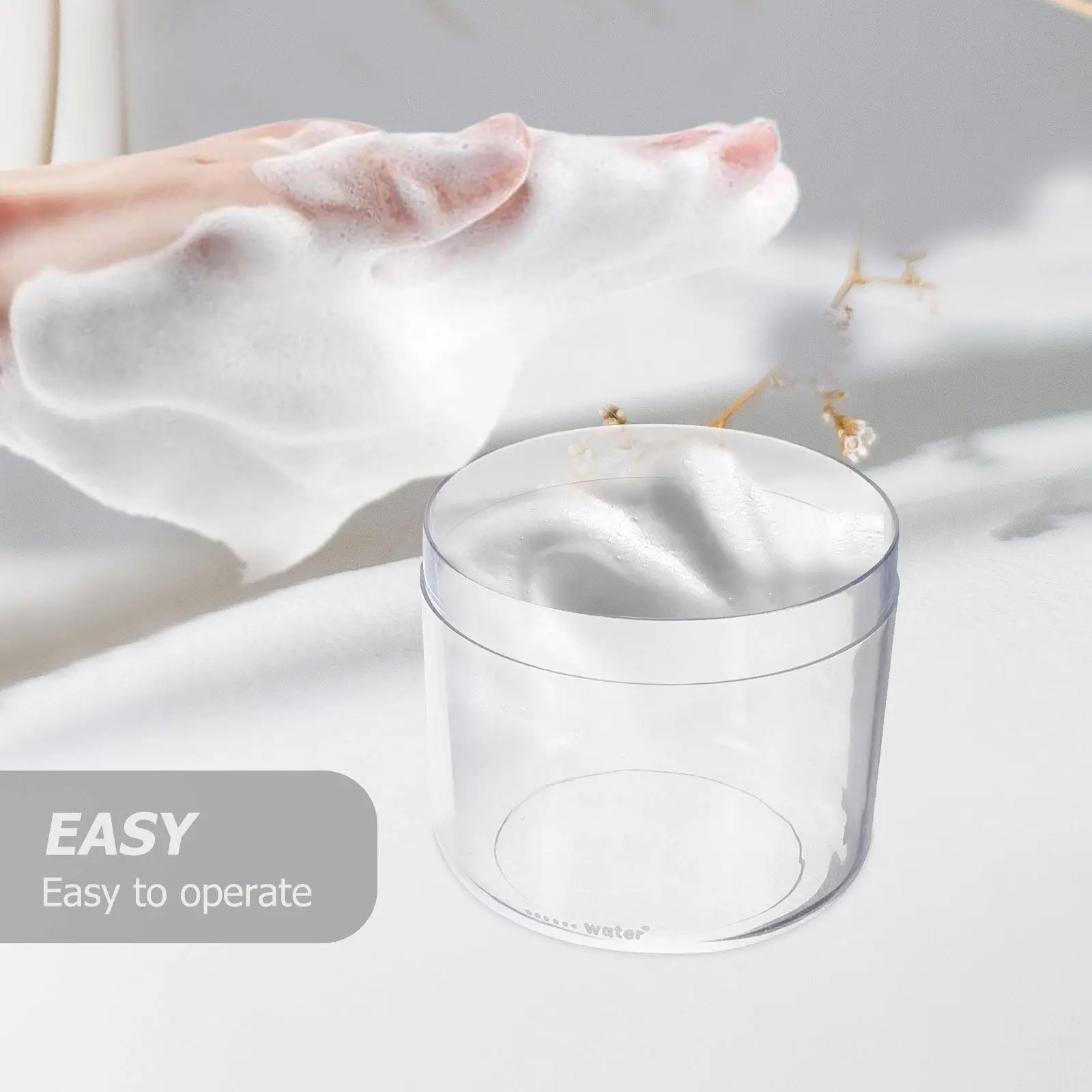 Portable Facial Foam Maker Bottle for Face Wash Cleanser Soap Shaving Cream Easy Bubble Former Compact Foaming Tool Transparent - view 3