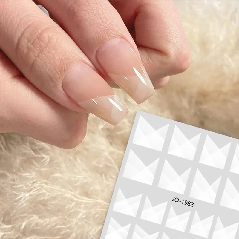 3D Swirl Line Nail Sticker Geometric Irregular Rotation Wavy Cow Print Decal Nail Art Glamour Nail Art Slider Tip Art