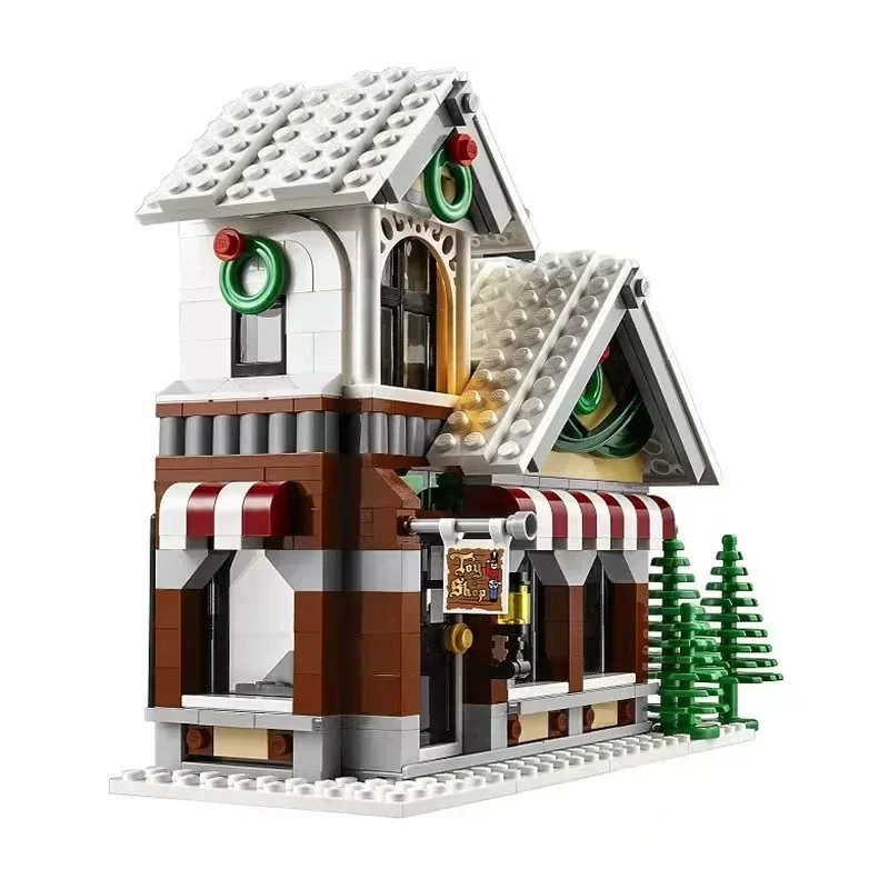 945pcs Winter Village Toy Shop Building Blocks Model Fit 10249 Toys for Children Christmas Gift