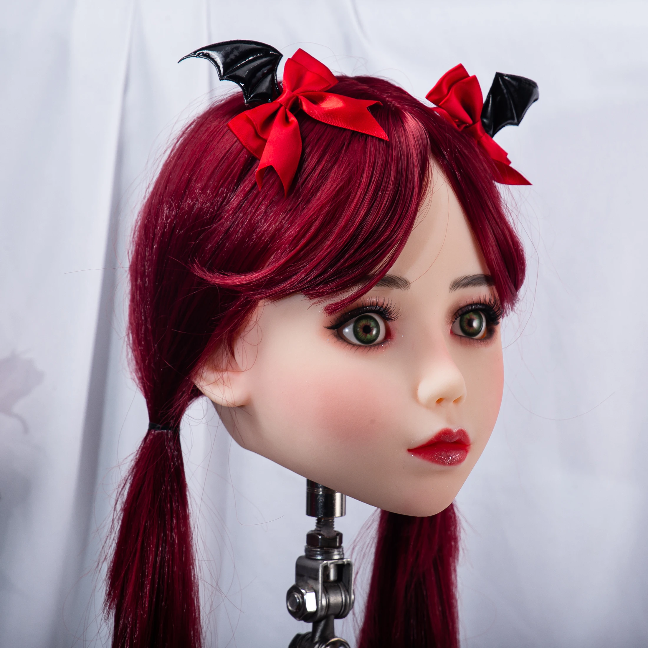 نموذج رأس بشري للبالغين M16 للجنسين مع واجهة لولبية وشعر مستعار مطابق للتلميذ