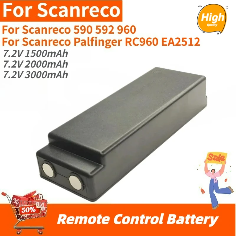 

High Quality 7.2V 3000mAh Battery for Scanreco 590 592 960 Palfinger RC960 EA2512 remote controls Brand New Replacement Battery
