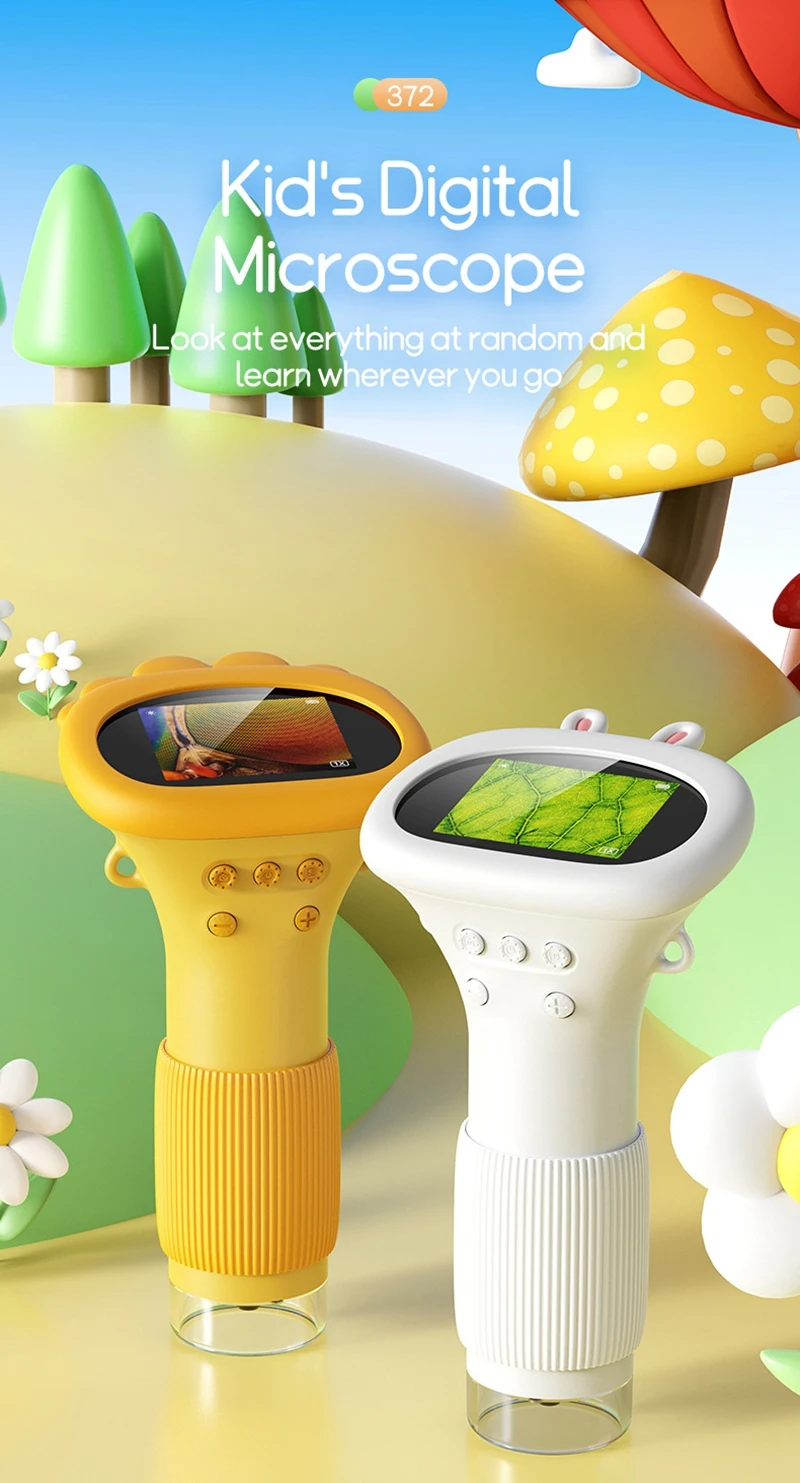 

Children's Portable High-Definition Optical Microscope Magnifying Glass for Student Experiments Educational Toy And Gift