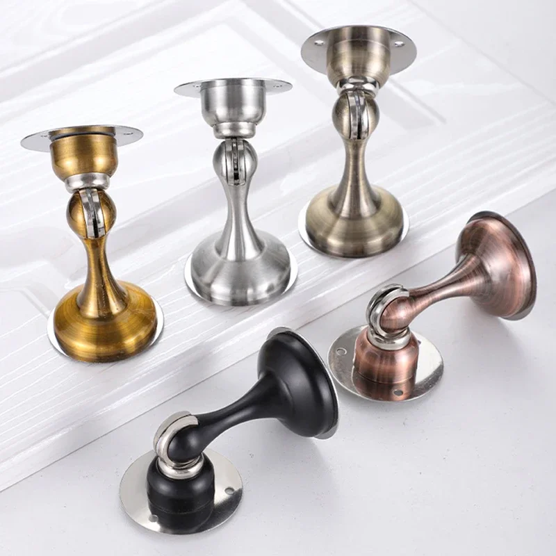 

YOUTHUA Stainless Steel Door Suction with No Punching Holesstrong Magnetic Bathroom Anti-collision Door Stopper Floor Mounted