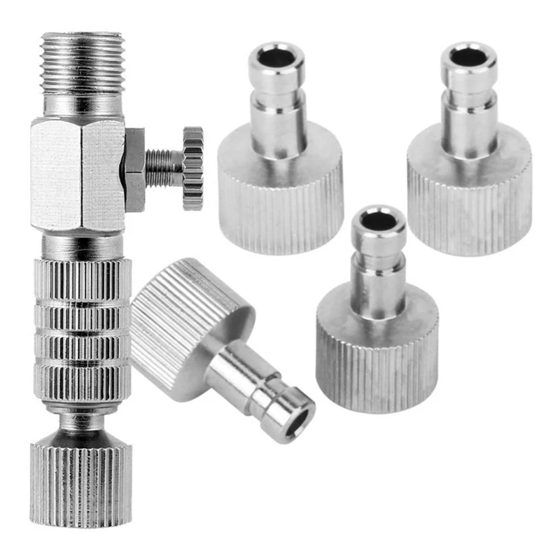 Durable Airbrush Quick Release Coupling Disconnect Connector Adapter Replacement Standard 1/8 Inch Plug Fitting