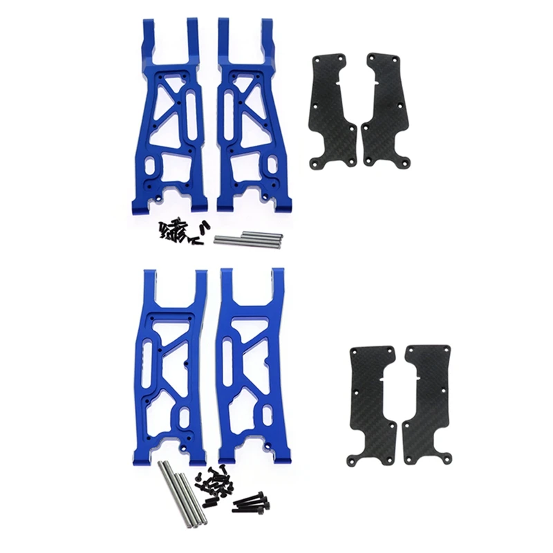 Aluminum Front And Rear Suspension Arm With Carbon Fiber Cover For 1/8 Traxxas Sledge RC Car Upgrades Parts