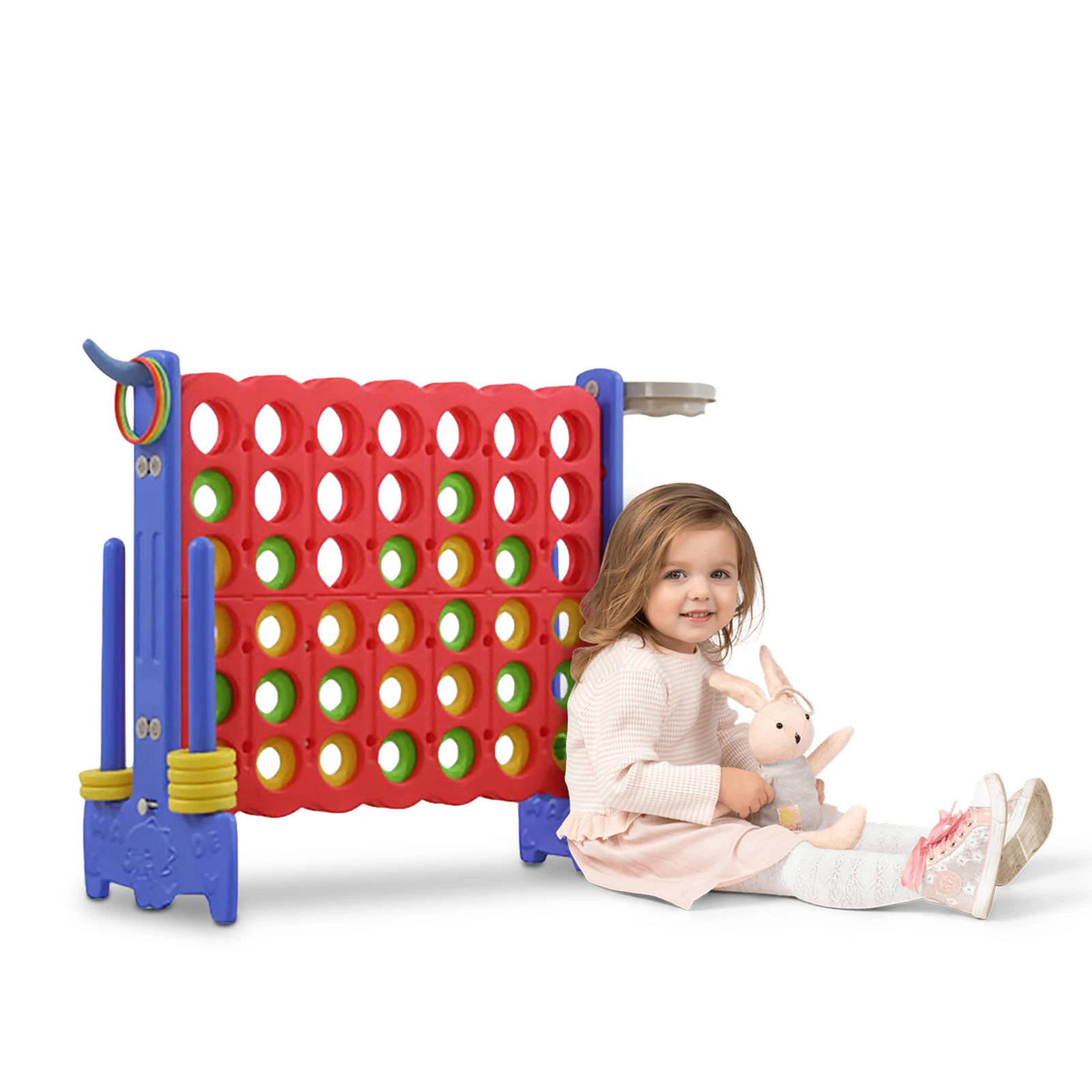 

Giant 4 Connect in A Row Game 34.65x33.07in Large 4-to-Score Connect Game Set for Indoor Family Kids Friends Party Game