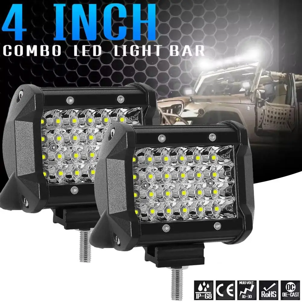 

1/2 шт. светодиодные фонари Spot Flood Combo светодиодные противотуманные фары для вождения внедорожников рабочие фары для грузовиков, лодок, квадроциклов, UTV ﻿ E7G8