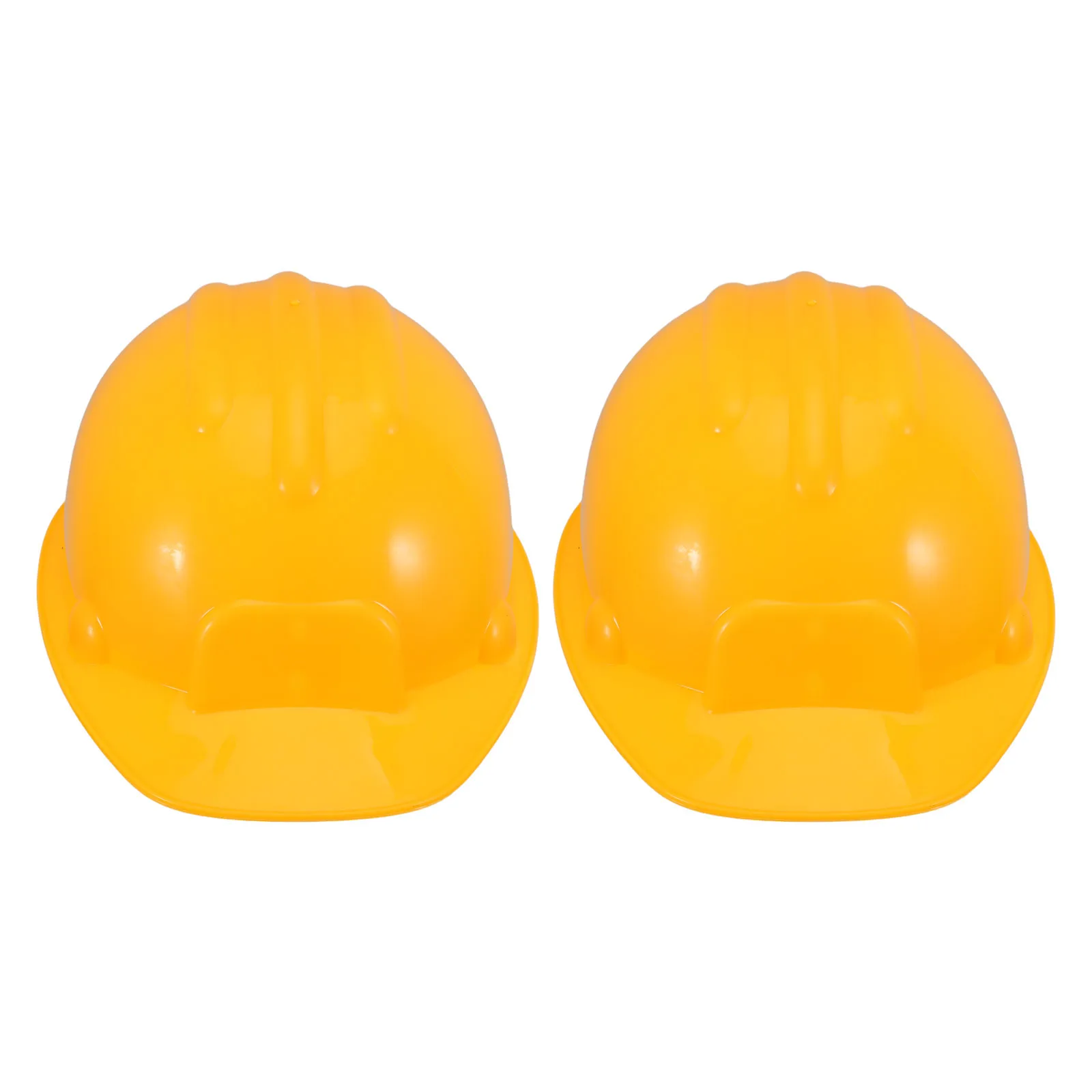 2 szt. Dziecięce kaski budowlane żółte plastikowe czapki robocze dla maluchów kostium inżyniera przebranie zabawa w udawanie urodziny karnawał