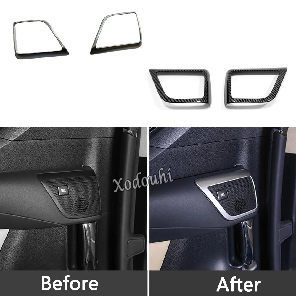 Car Styling ABS Matte Cover For Toyota Alphard Vellfire 2016 2017 2018 2019 2020 Rear Back Speak Sound Audio Trim Frame Ring