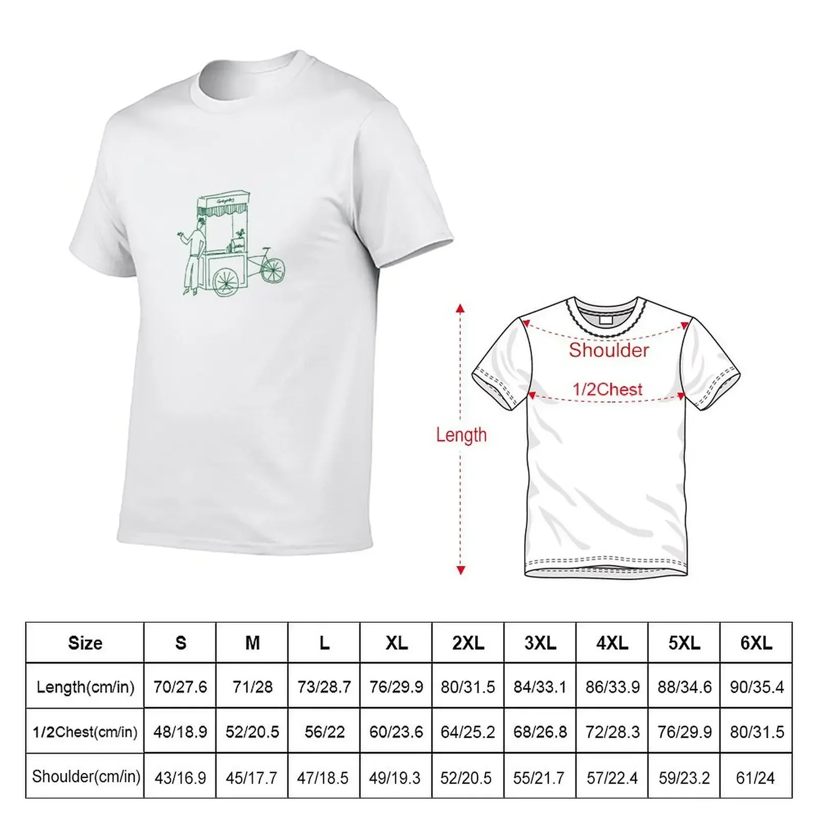 Parisian Crêpe Stand (green) T-Shirt sports fans hippie clothes summer top t shirts for men graphic