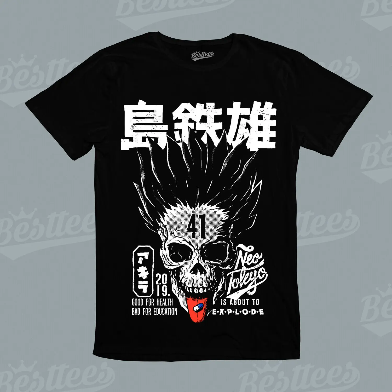 Men/ Women/ Kids Japanese Anime Neo Tokyo Akira City Skull Piercing Punk T-Shirt