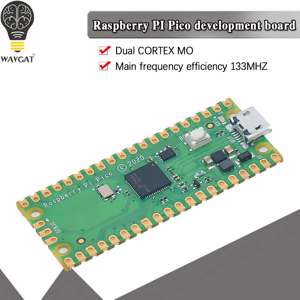 Raspberry Pi Pico Development Board A Low-Cost High-Performance Microcontroller Board RP2040 Cortex-M0+ Dual-Core ARM Processor