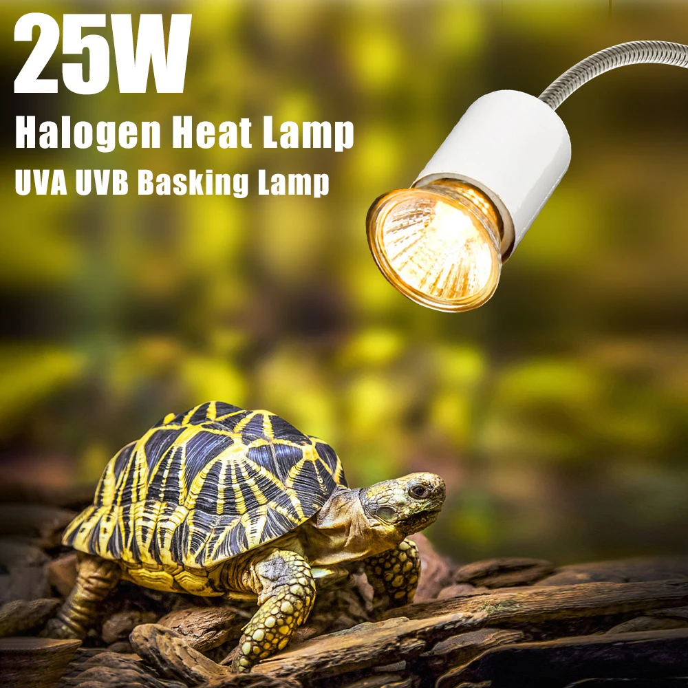 25W lampa grzewcza halogenowa UVA UVB lampa do wygrzewania żarówka dla gadów jaszczurka żółwia akwarium