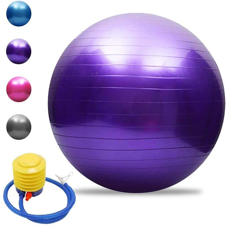 

Pilates Pvc Anti-burst Exercise Fitness Ball, Custom Logo Yoga ball 55cm Colorful High Quality Gym Fitness Ball