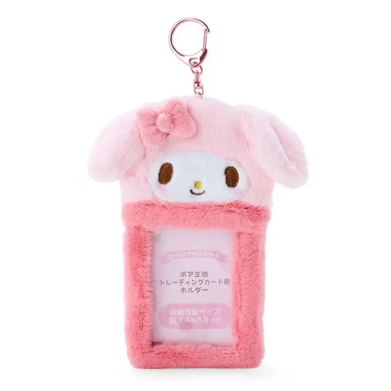 sanrio hello kitty kawaii cinnamoroll my melody kulomi 3 inch photo card holder document holder pendant plush anime toy keychain