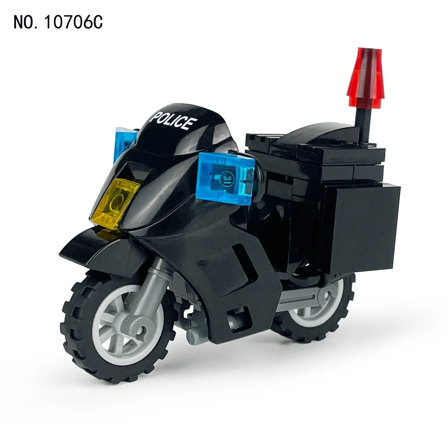 WW2 Military Army Soldiers World War 2 Police SWAT Motorcycle Model MOC DIY ​Building Blocks Bricks Toys For Children Gift