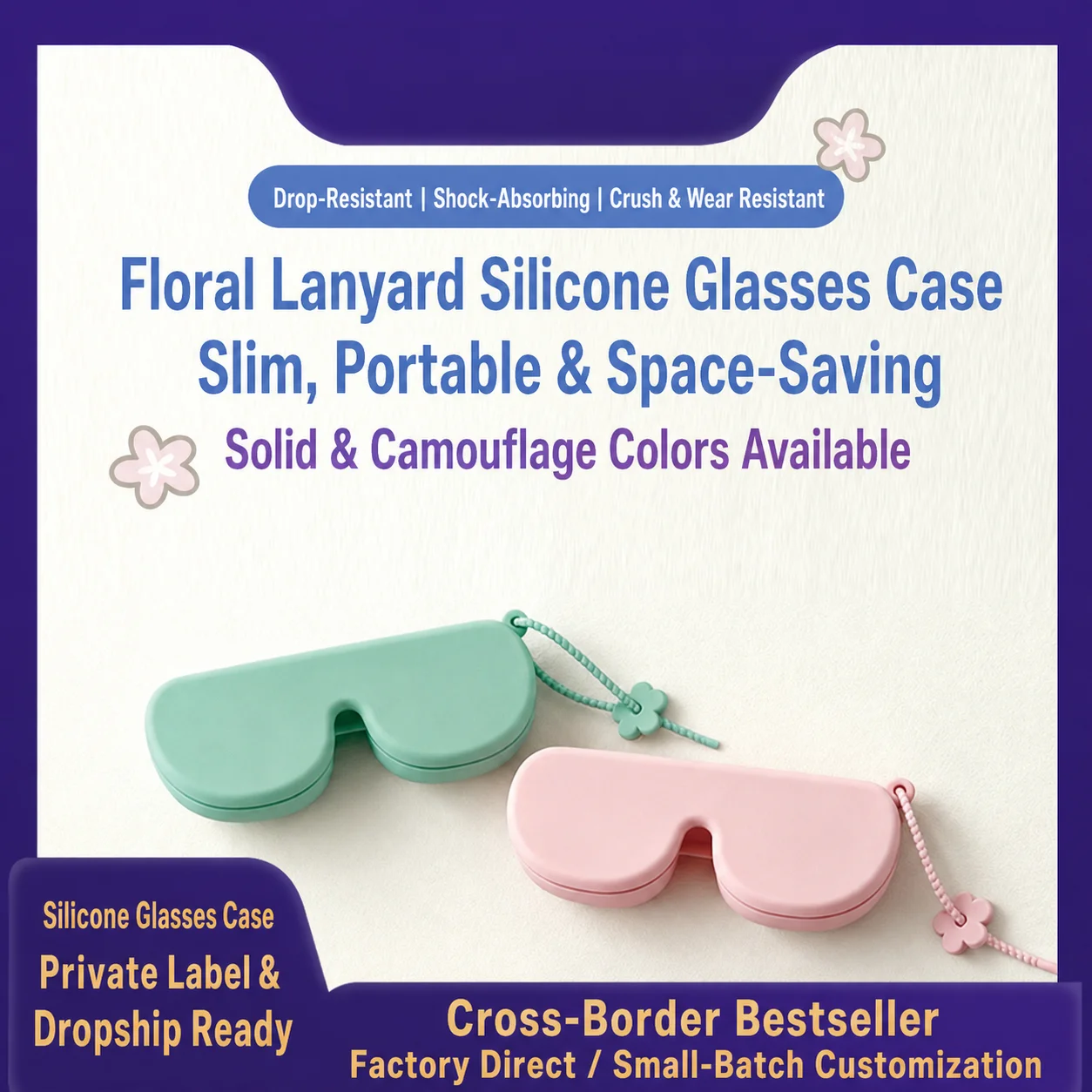 Sunglasses Storage Bag Bendable Lightweight Eyeglasses Holder Silicone Sunglasses Case  Shockproof Glasses Case For Daily