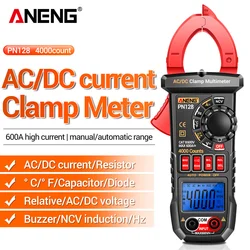 Clamp Digital Multimeter 4000 Counts ANENG PN128 Voltage Detector Auto-Ranging Voltage Resistance Meter True RMS for Electrician