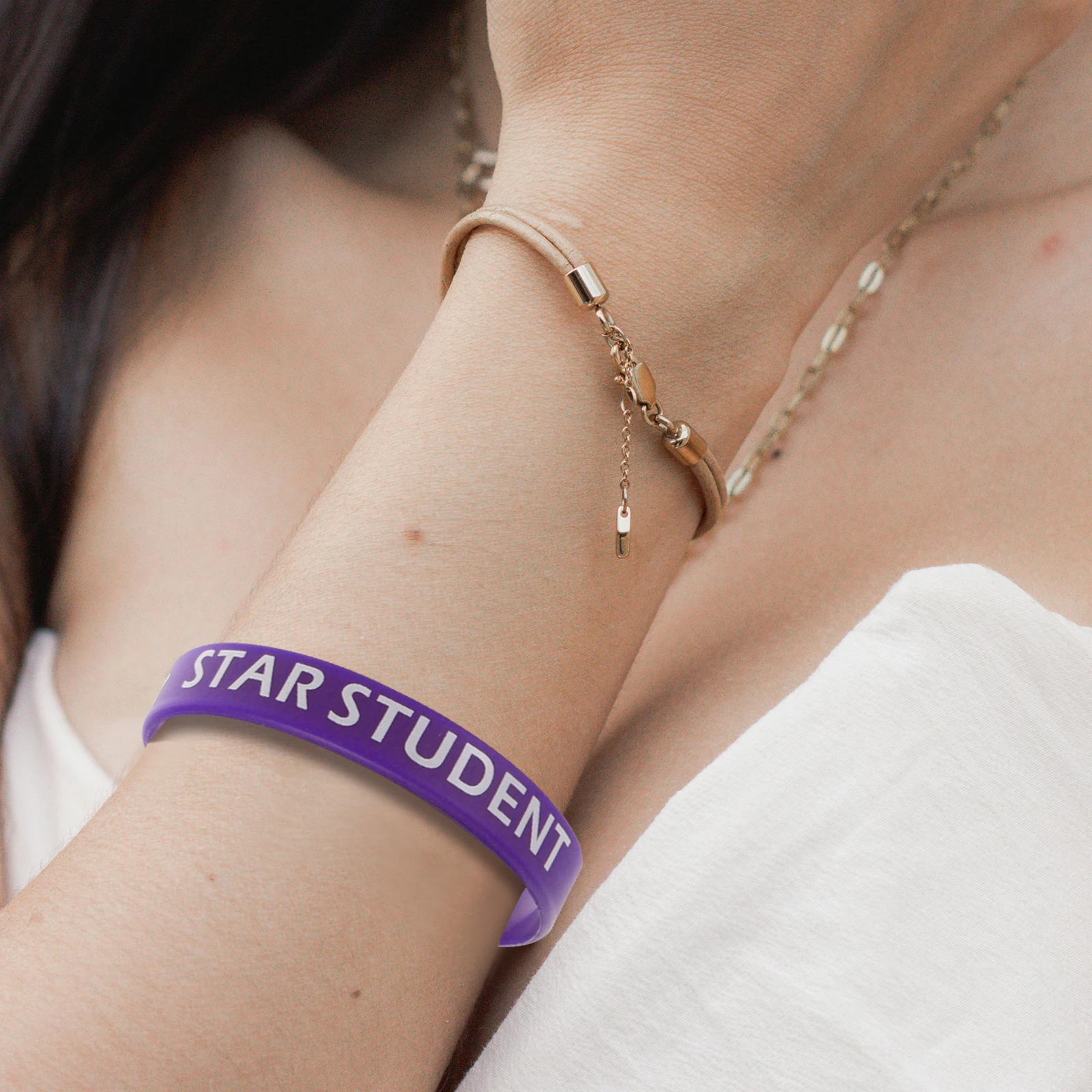 

10 Pcs Colored Silicone Wristband Classroom Rewards Bracelets Teacher Award Star Rubber Wristbands Shape