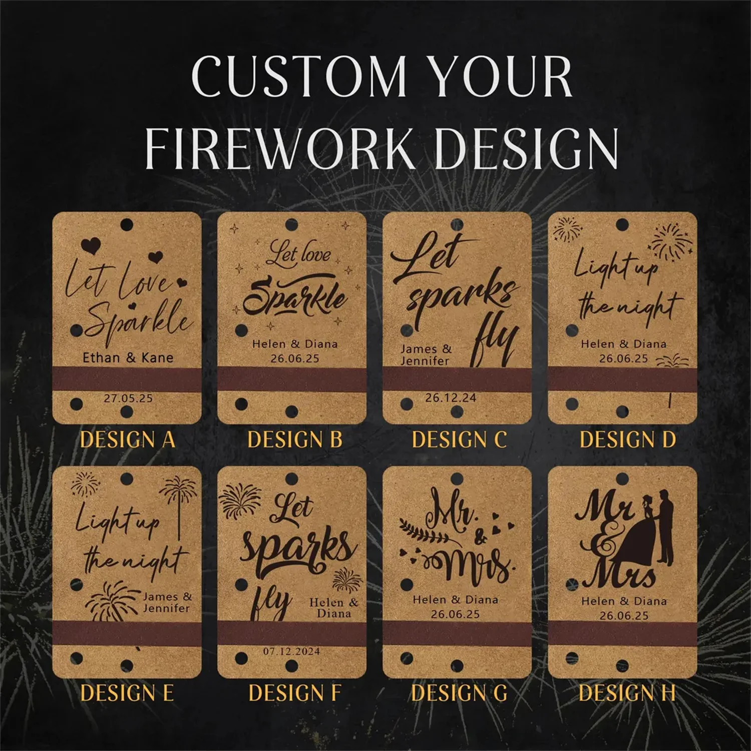 50 قطعة من علامات سباركلر للخروج الكبير للزفاف |   تضيء الليل |   علامات سباركلر لضيوف الزفاف |   هدايا الزفاف |   زفاف سباركل