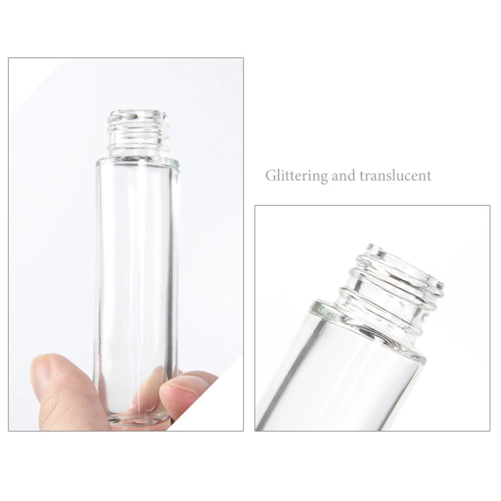 

2Pcs 30ml Glass Dropper Bottle Essential Oil Storage Transparent Body Durable Practical Use Refillable Subpackaging