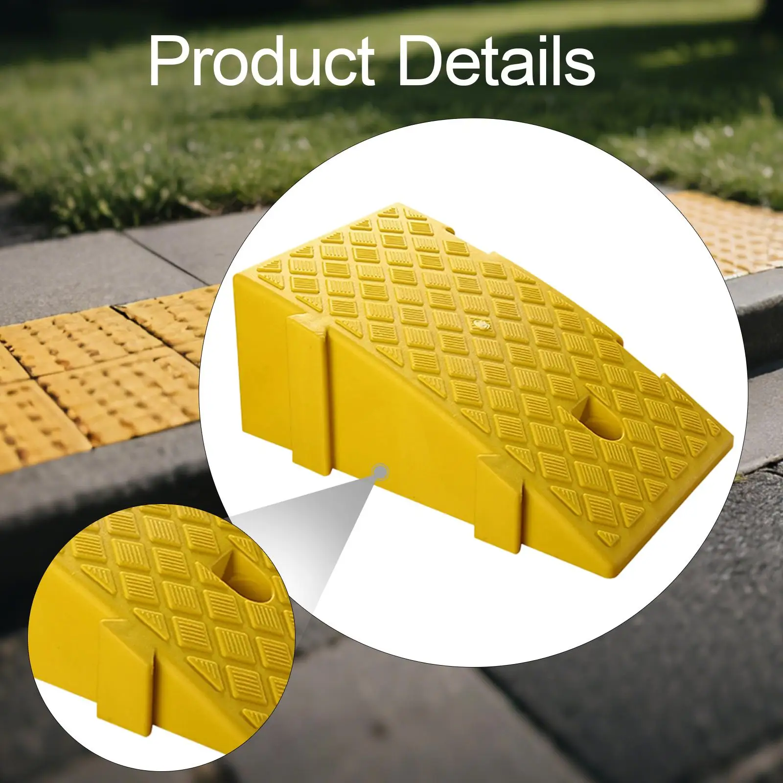 Rampa de umbral para el hogar, fácil de instalar, alfombrilla para pendiente, antideslizante, multifuncional, para acera de entrada, para acera de coche