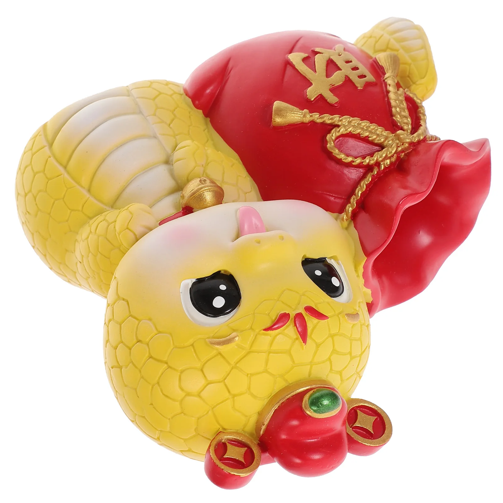 

Chinese Zodiac Snake Pen Holder Resin Desk Organizer Unique Design Wealth Figurine Pencil Cup Storage Home Office Decor