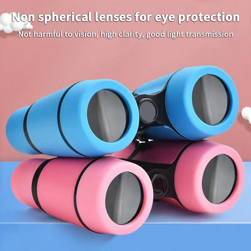 Binoculares para niños con aumento de 4X30, telescopio de juguete para niños, telescopio portátil, telescopios de observación plegables para exteriores